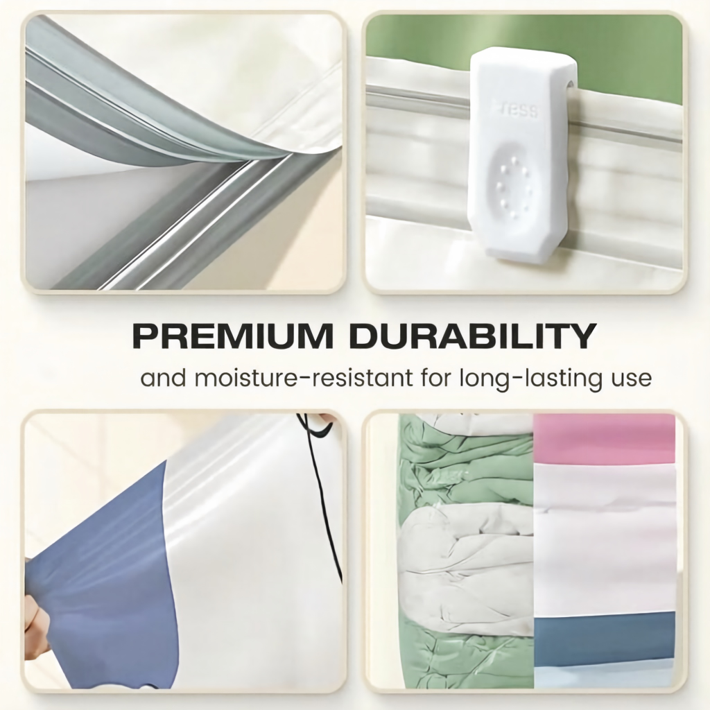 Thickened Stereoscopic No-Pump Vacuum Compression Bag