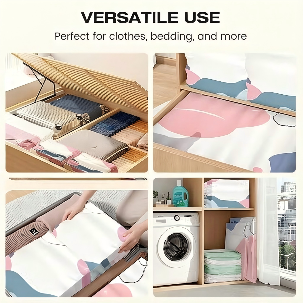 Thickened Stereoscopic No-Pump Vacuum Compression Bag